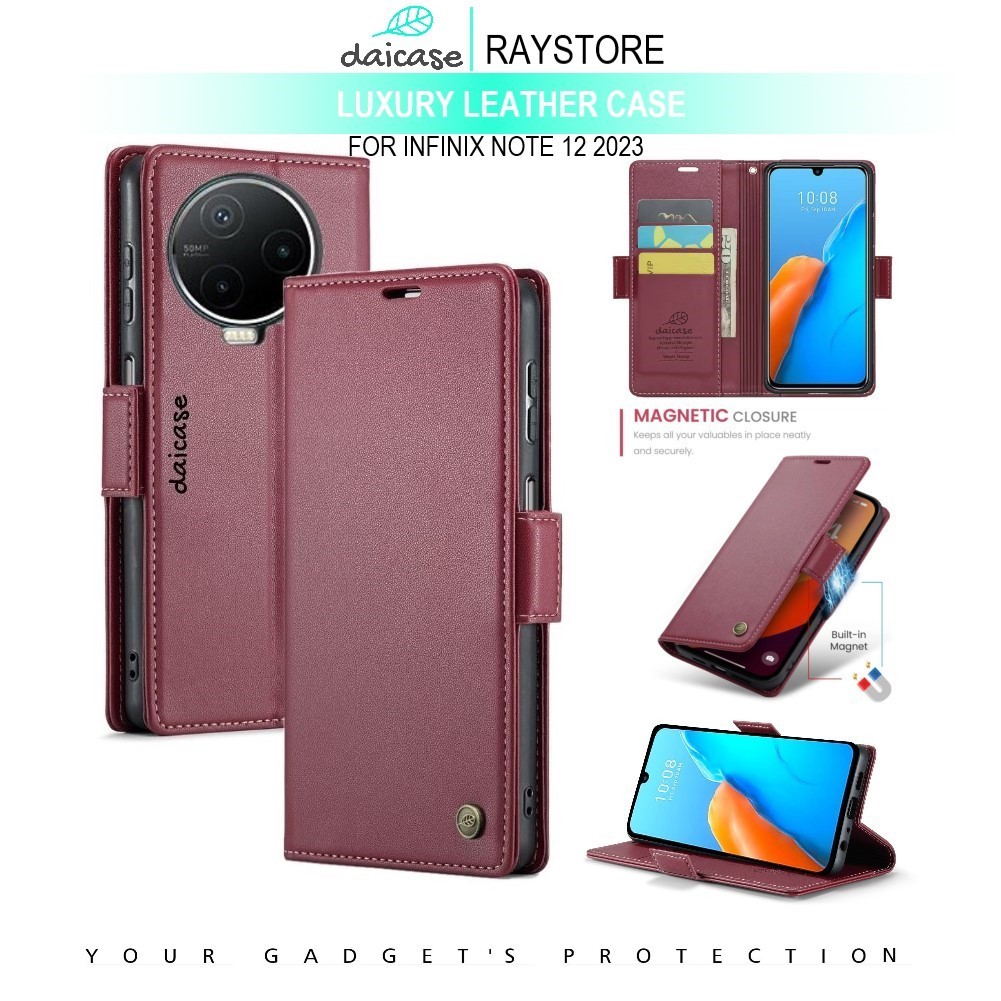 INFINIX NOTE 12 2023 FLIP LEATHER CASE PREMIUM-FLIP WALLET CASE UNTUK INFINIX NOTE 12 2023