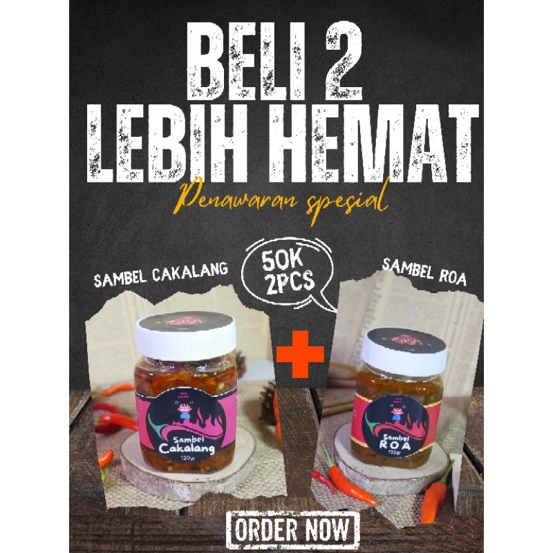 

LEBIH HEMAT PAKET 2 SAMBEL CAKALANG + ROA