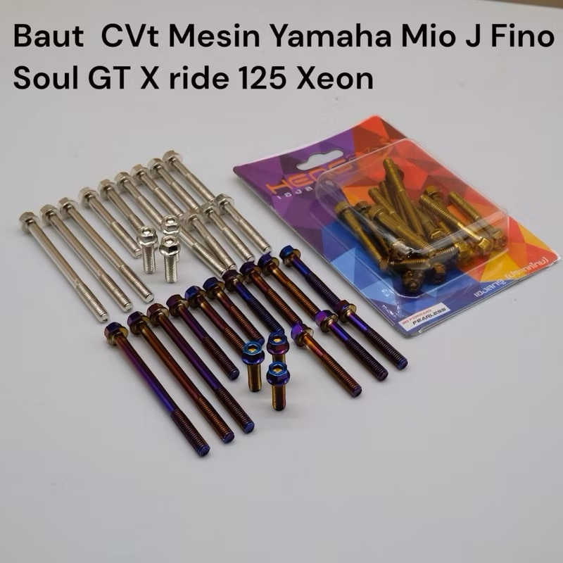 BAUT PROBOLT BLOK CVT MESIN 2 KUNCI MIO J  GT SOUL FINO HARGA FULL SET CVT MESIN