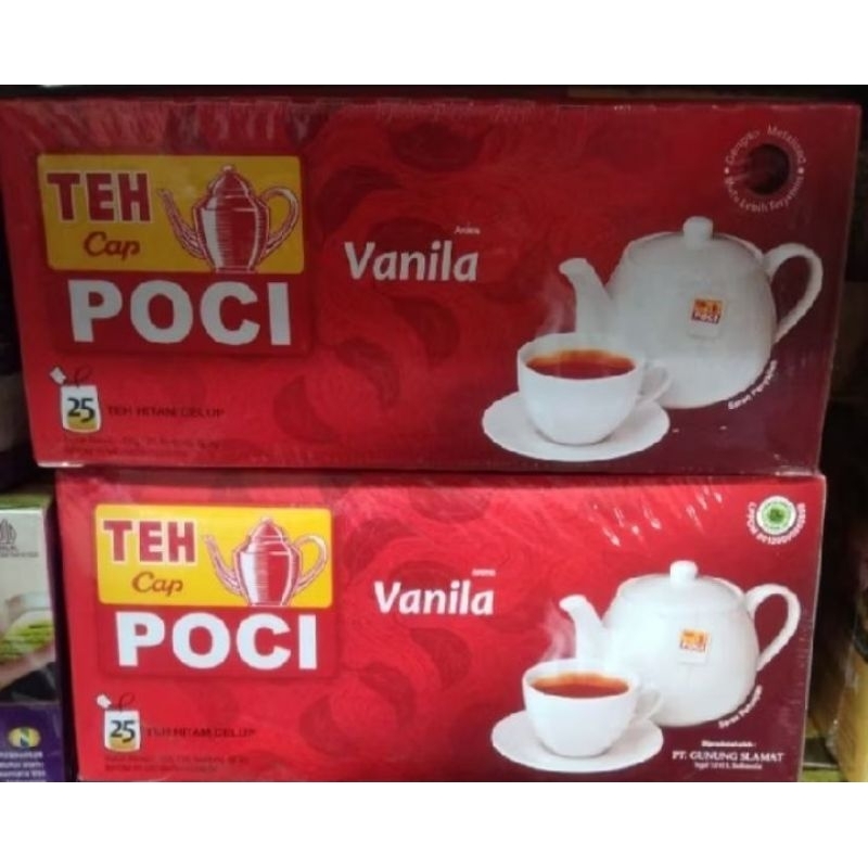 

Teh Cap Poci Vanila Celup 50gr Isi 25