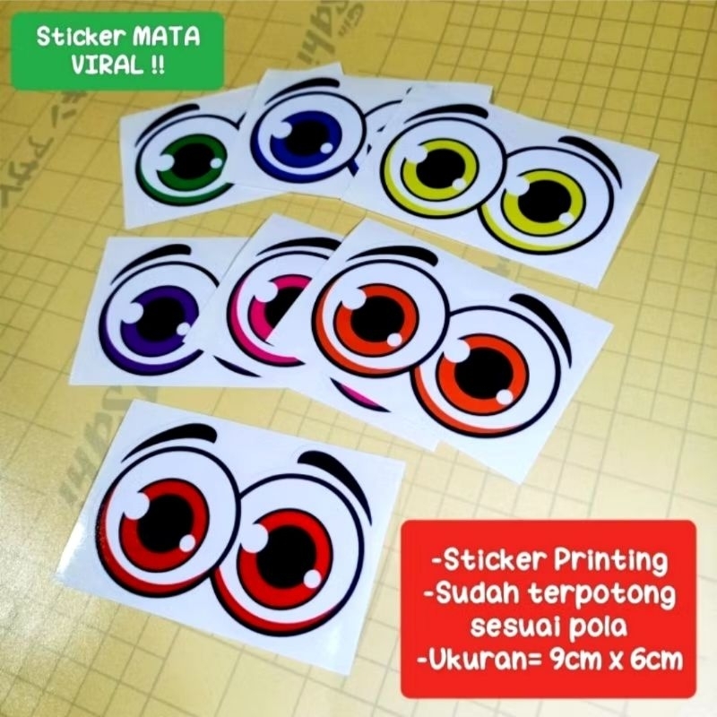 

sticker MATA VIRAL printing sudah potong pola