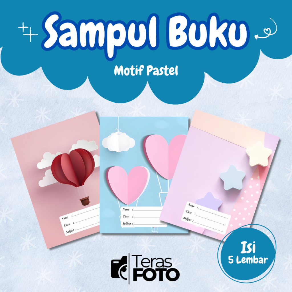

(Isi 5 Lembar) SAMPUL BUKU MOTIF ESTETIK PASTEL/ SAMPUL BUKU TULIS SIDU CAMPUS BIGBOSS / SAMPUL BUKU BOOK COVER A5/B5 / SAMPUL BUKU AESTHETIC
