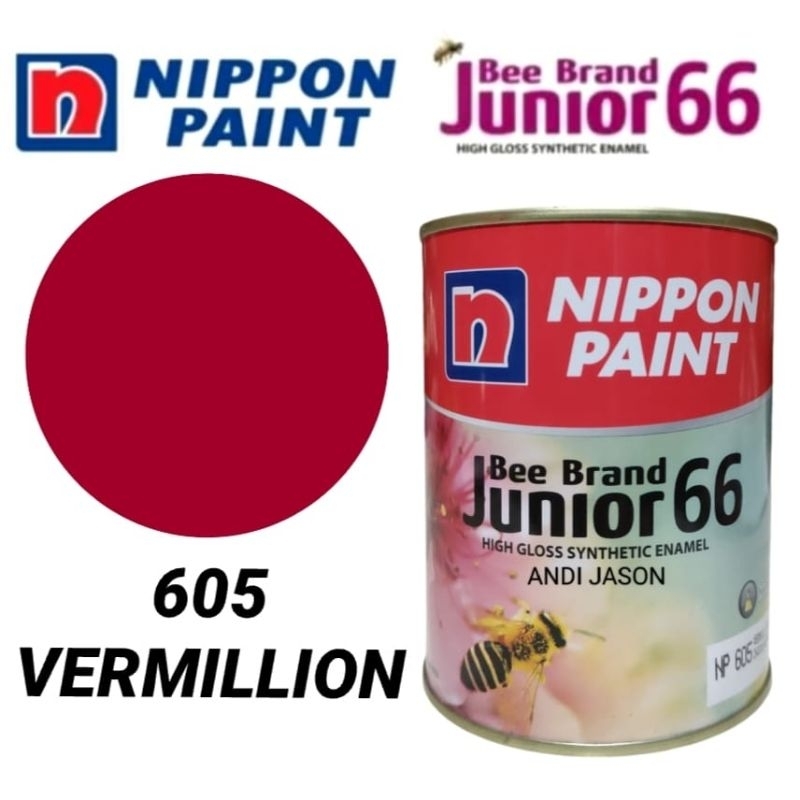 CAT BEE BRAND JUNIOR 66.  0.8 LITER NO NP 605 VERMILION CAT MINYAK KAYU DAN BESI BB JUNIOR