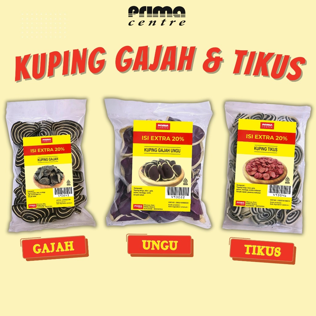 

(PS3) KUE KUPING GAJAH MANIS 110gr / KUPING GAJAH UNGU 105gr / KUPING TIKUS KUPING GAJAH MINI 110gr