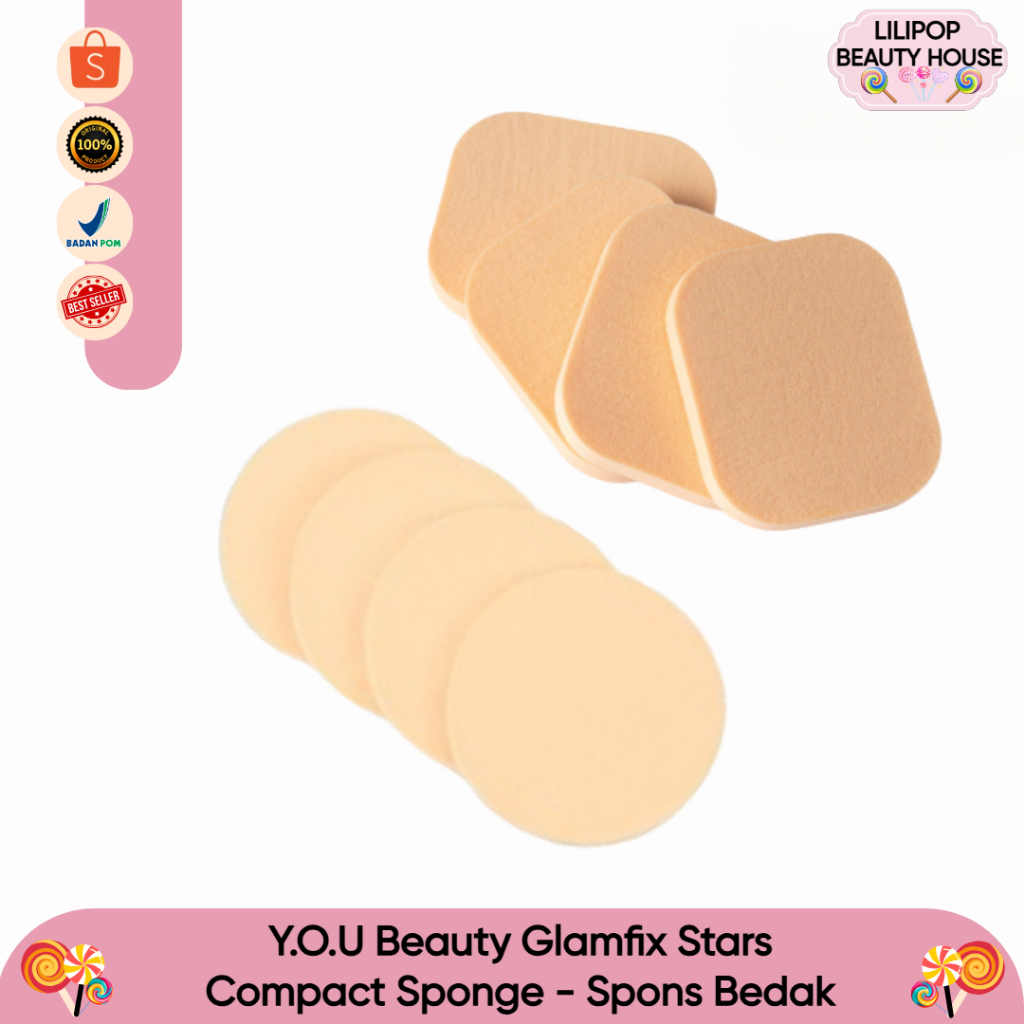 Y.O.U Beauty Glamfix Stars Compact Sponge - Spons Bedak