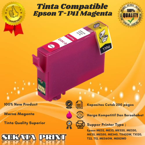 Tinta Cartridge Compatible Epson T141 141 Epson ME32 ME320 ME340 ME900WD - Magenta