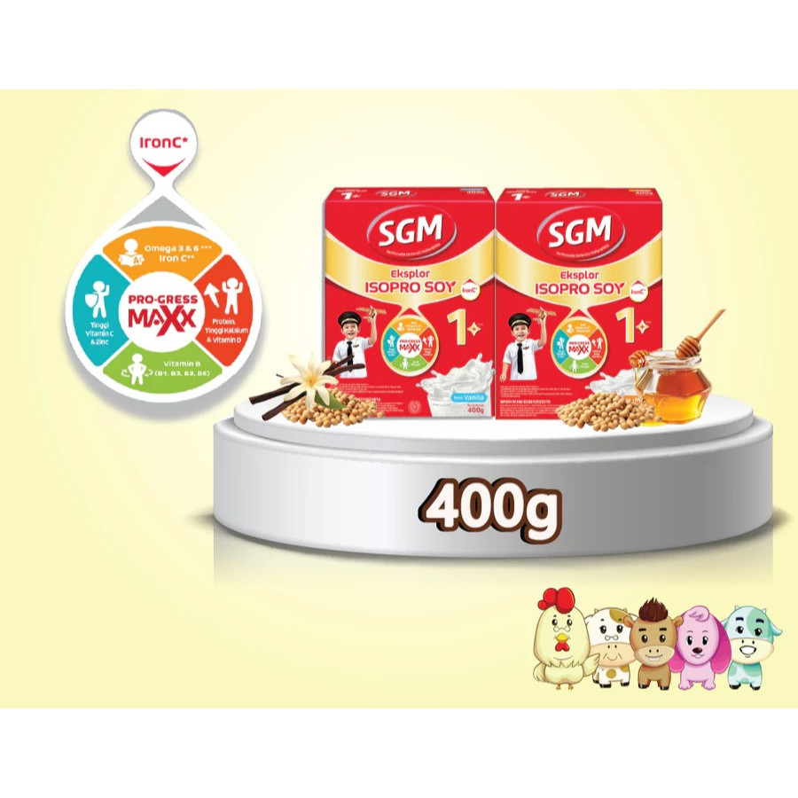 SGM SOYA EKSPLOR ISOPRO 1+ MADU/SGM SOYA EKSPLOR ISOPRO 1+ VANILA/SGM SOYA ANANDA/SGM SOYA/200g/400g