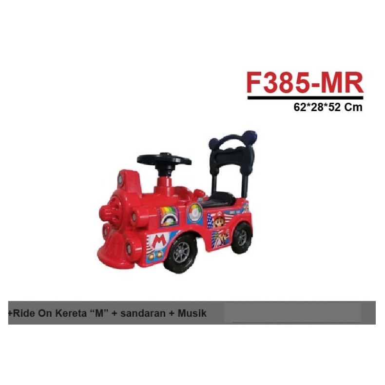 Mainan Anak Mobil Dorong Musik F385-MR Ride On Tolocar Kereta Thomas