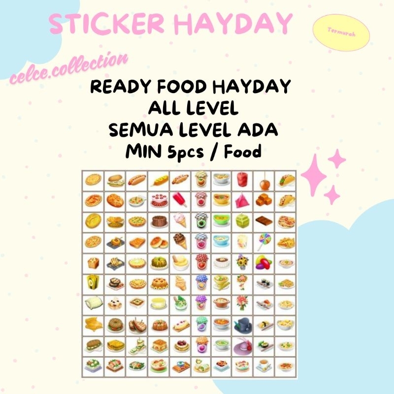 

STICKER HAYDAY FOOD ALL LEVEL [BUKAN PO]