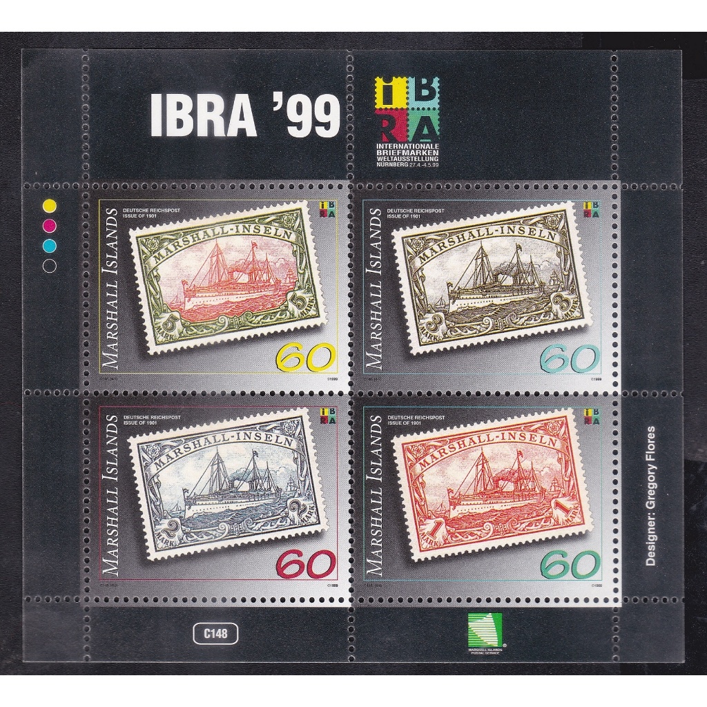 

A 9061 SATU BUAH SS SOUVENIR SHEET PRANGKO MARSHALL ISLANDS TEMA STAMP ON STAMP IBRA 1999 DENGAN KONDISI MNH MINT NEVER HINGED