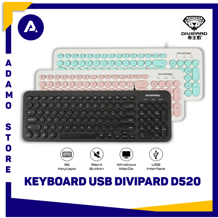 Keyboard Divipard D520 Wired USB Office Keyboard Multimedia