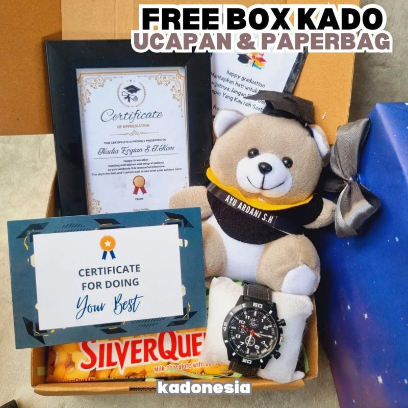 Hampers Wisuda Cowok / Kado Wisuda Cowok Graduation Gift / Boneka Wisuda ( CHARLES )