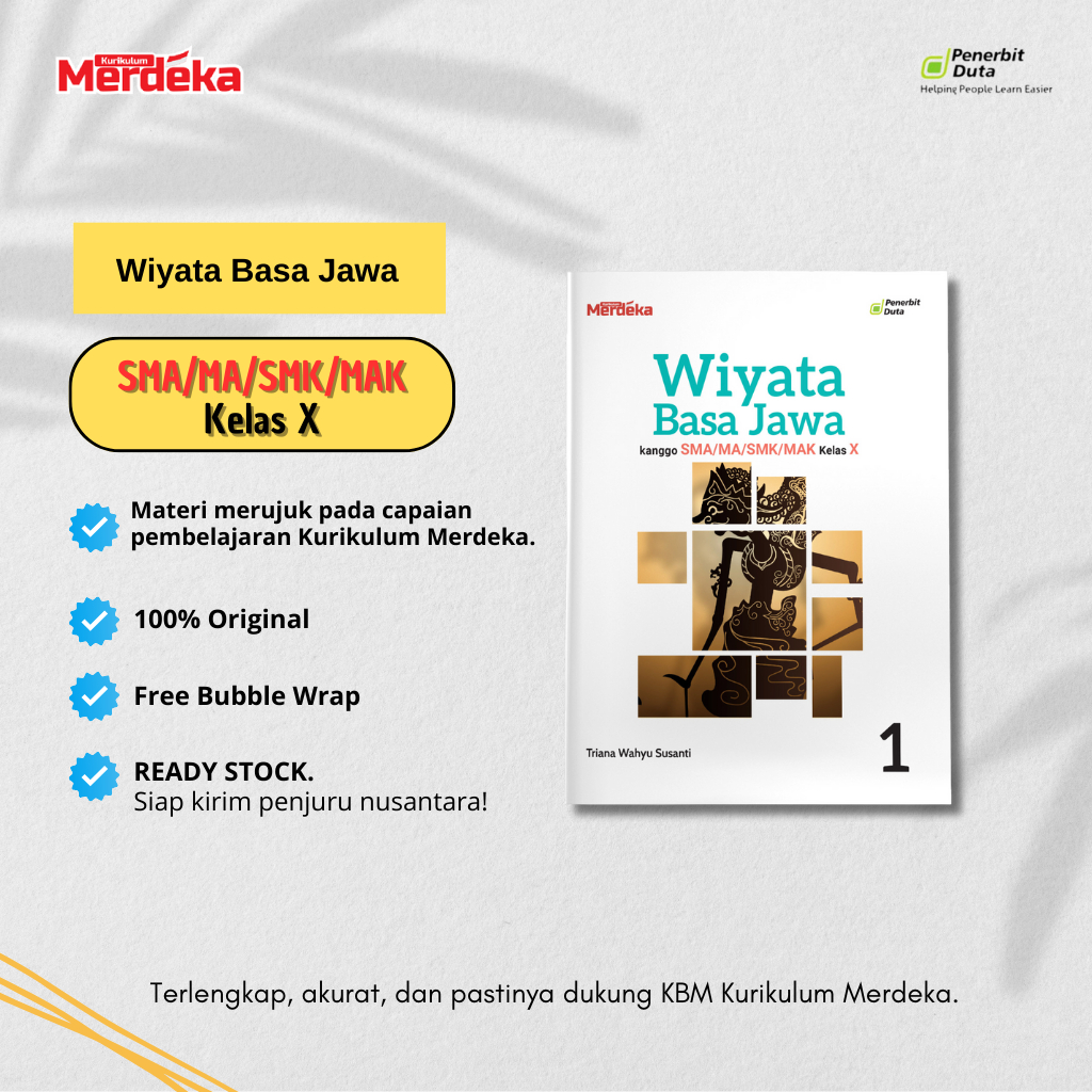 Wiyata Basa Jawa kanggo SMA/MA/SMK/MAK Kelas X