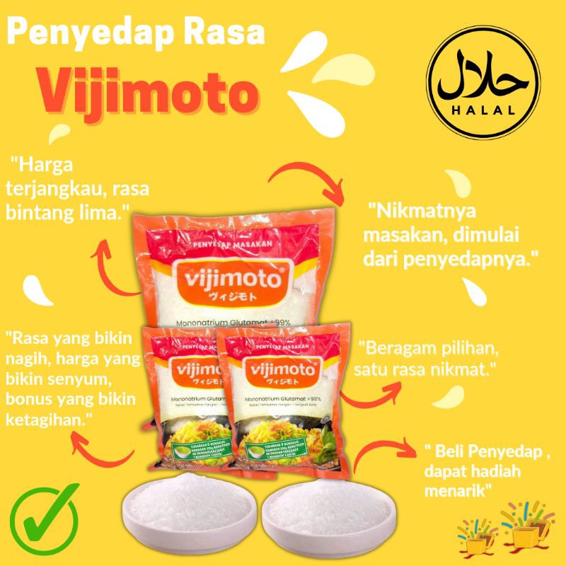 

MICIN PENYEDAP MASAKAN - Monosodium Glutamate Vijimoto - MSG - Micin Murni - Vijimoto 100 gram