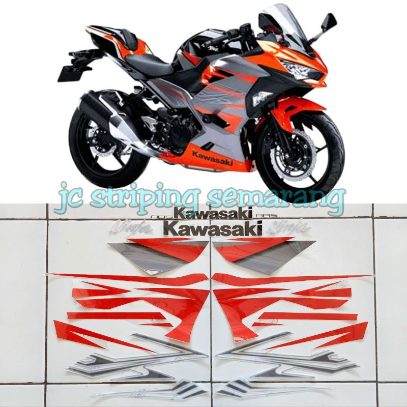 striping ninja 250 fi SE MDP abs orange abu (transparan max decal) copy ori