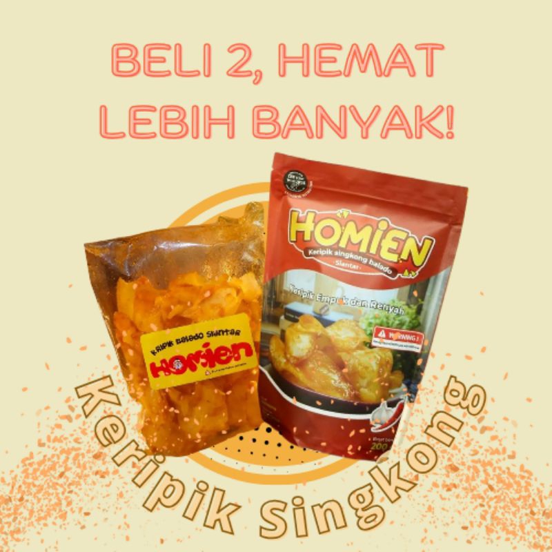 

Homien Keripik Balado isi 2pack - Lebih Hemat