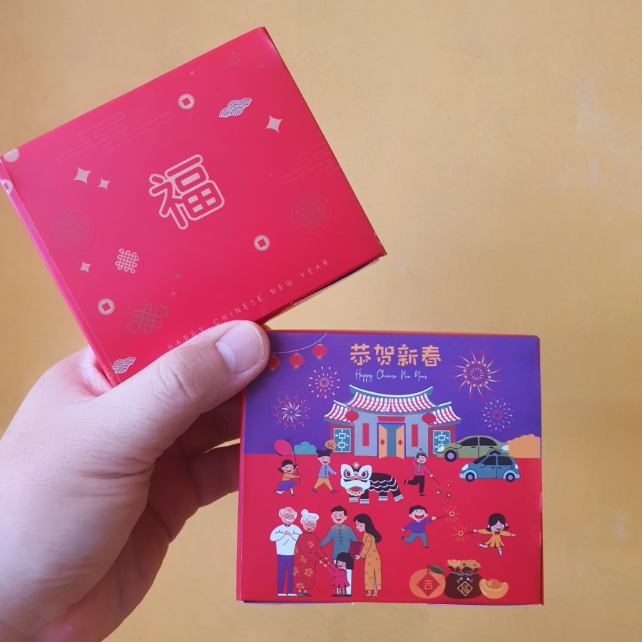 

( 5 pcs ) Cake Box Fruitpie Hampers Imlek CNY Dus Kotak 10x9x5 cm Packaging Cinnamon Roll