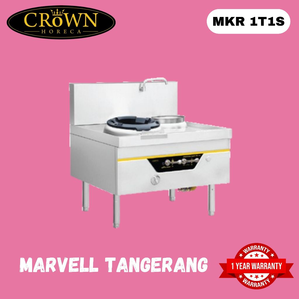Crown MKR-1T1S Premium Kwali Range With Blower Kompor Kwali Range 1 Tungku