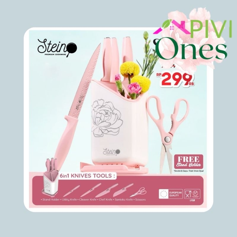 STEIN Steincookware Starla Knife Series White Pisau Dapur Set Original