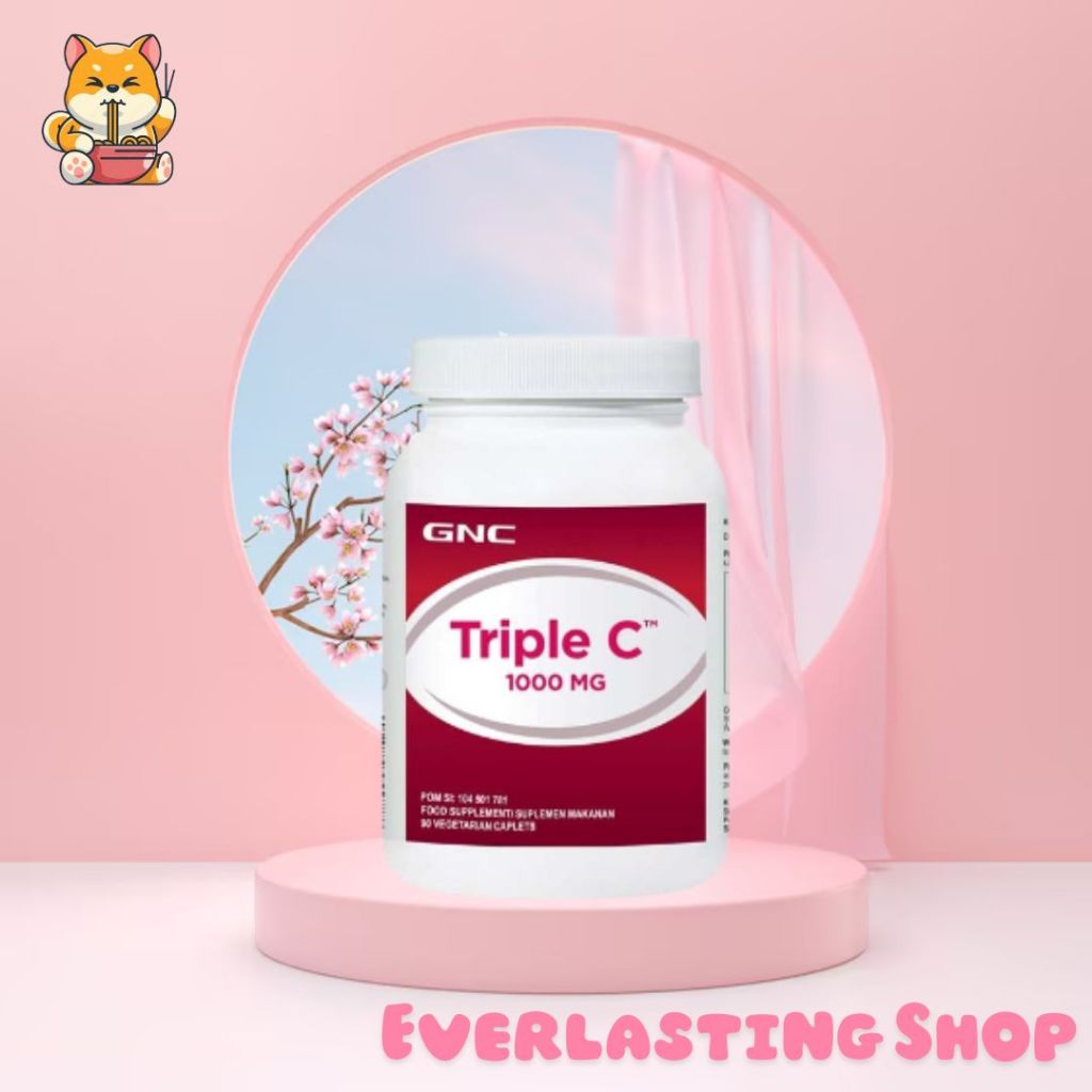 GNC Triple C 1000 Mg Food Suplement Suplemen Makanan Vitamin C 90 Caplets Vitamin C