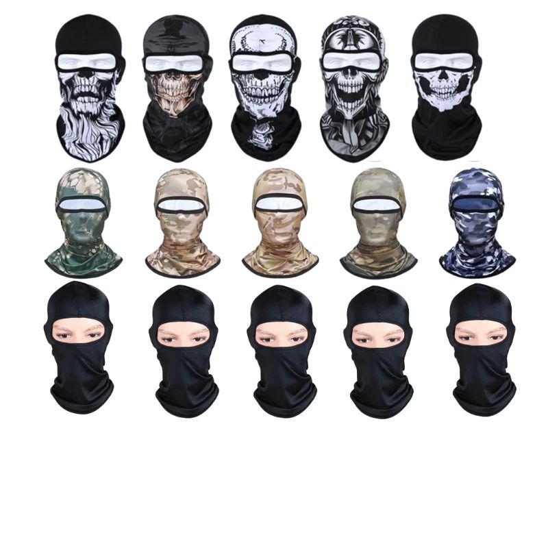 Masker Ninja Full Face Motif Tengkorak Murah