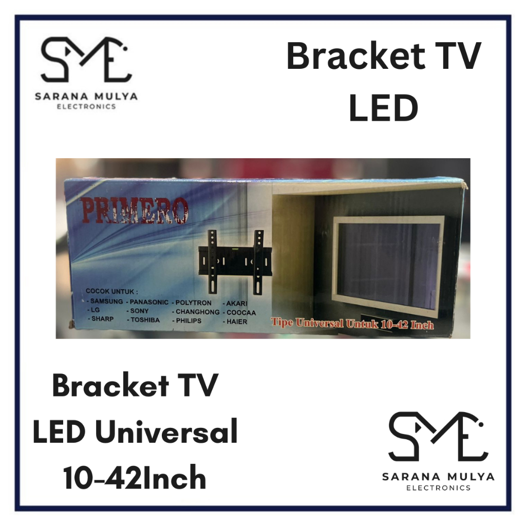 BRACKET TV LED UNIVERSAL PRIMERO - BRACKET TV TEMBOK 19 - 42 INCH UNIVERSAL