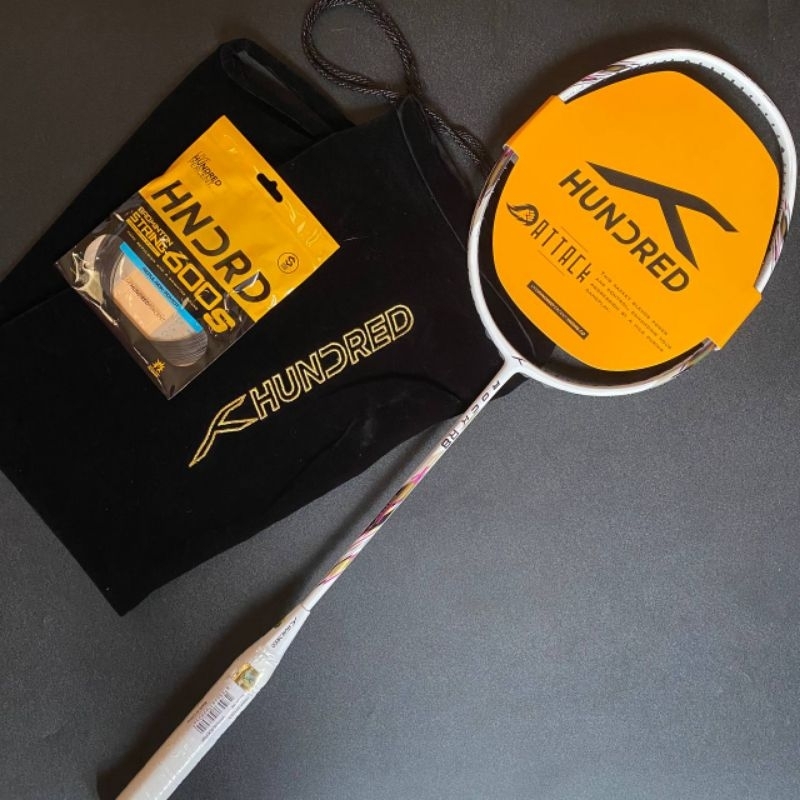 RAKET BADMINTON HUNDRED ORIGINAL ROCK R8 WHITE