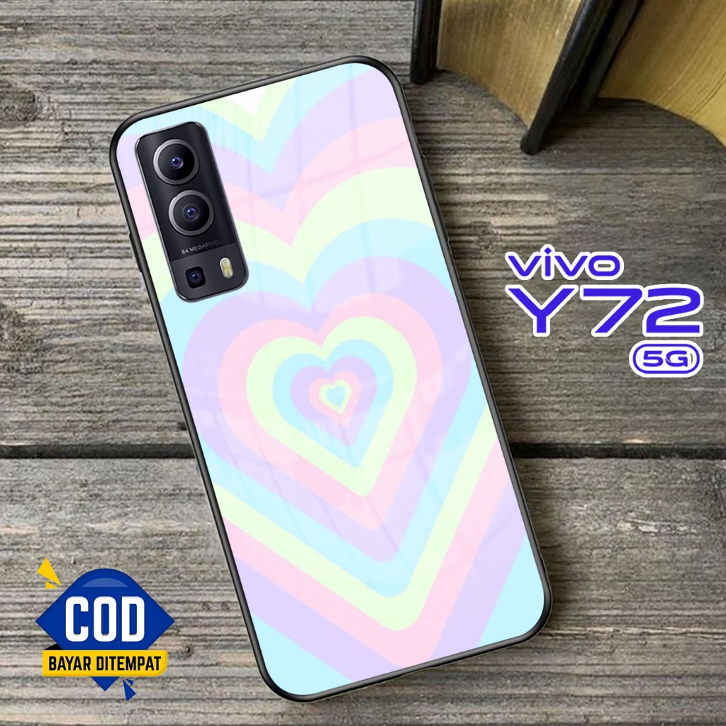 Softcase Kaca VIVO Y72 (5G) - Case Handphone VIVO Y72 (5G) [T55].