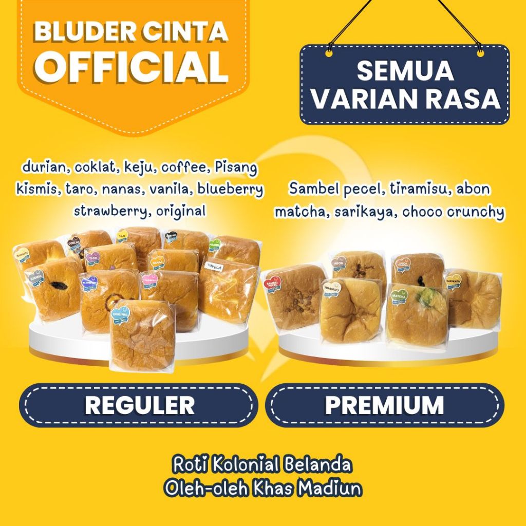 

Bluder Madiun TERMURAH se-INDONESIA - Roti Bluder Cinta - Oleh oleh Khas - Asli Madiun - Bakery