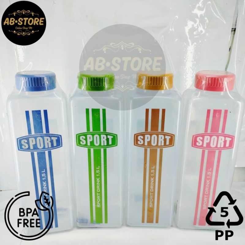 Lion Star Botol Sport 1,5 Liter | Botol Kulkas Kotak | Cool Pot Drink | Botol Air Minum