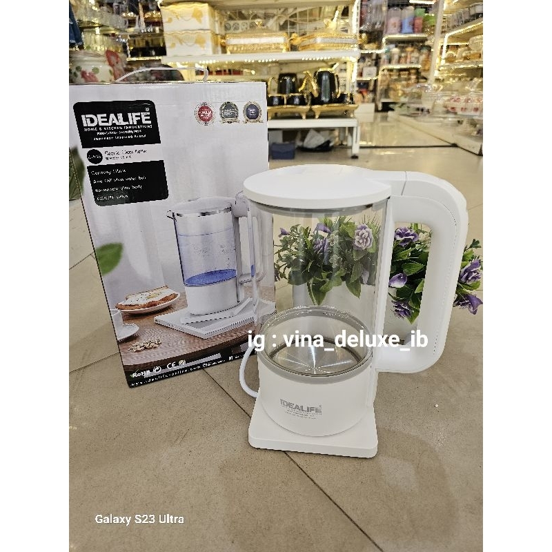 Kettle Listrik Idealife Kaca 1.2liter