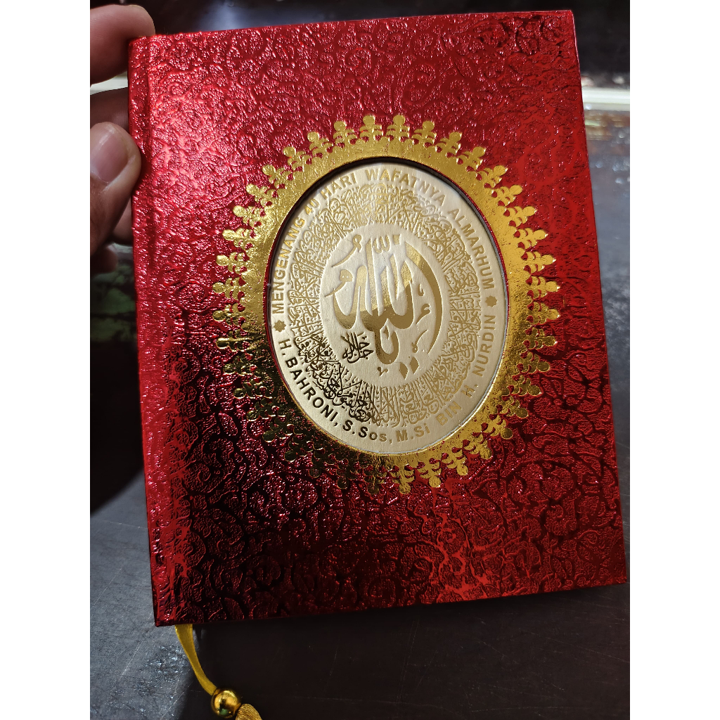 Cetak Yasin Hard Cover Custom Nama 208 Halaman Art Paper Free Tasbih