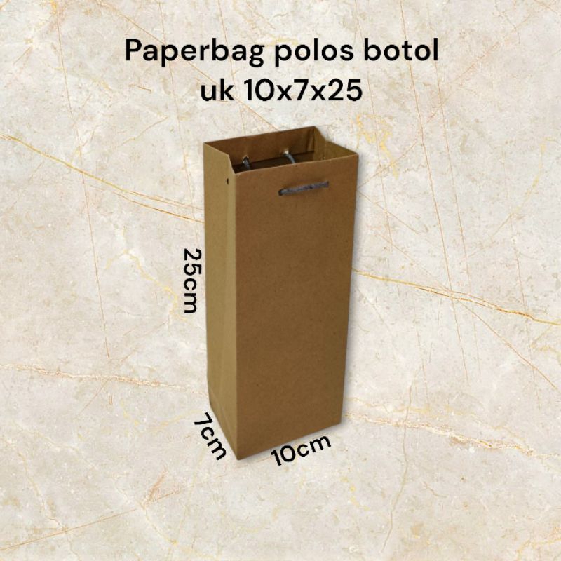 

Paperbag polos botol uk 10x7x25 (isi 12pcs)