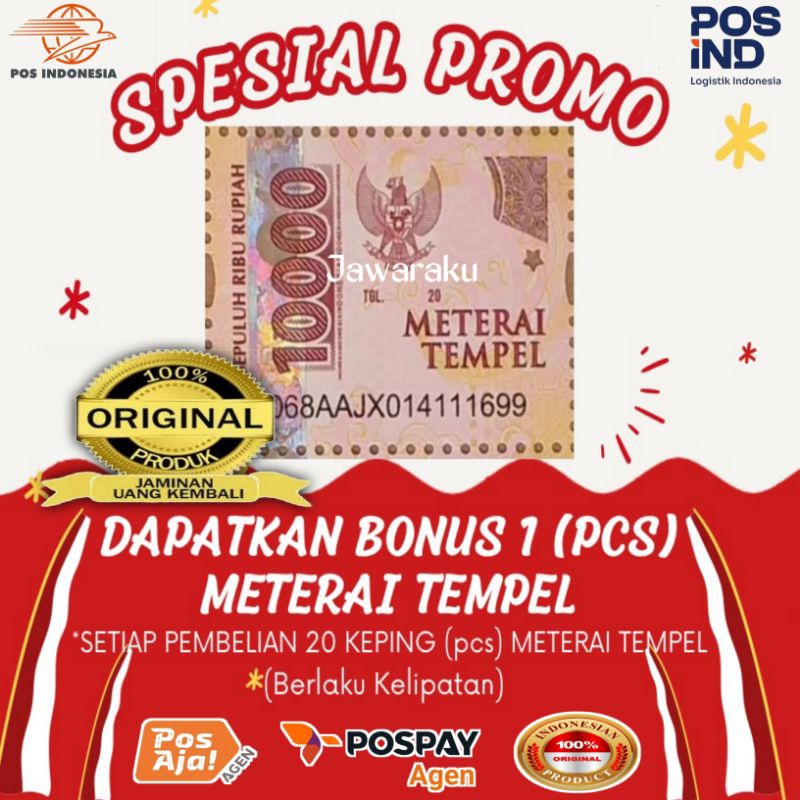 

Materai meterai 10000 asli ori original TERMURAH.!!