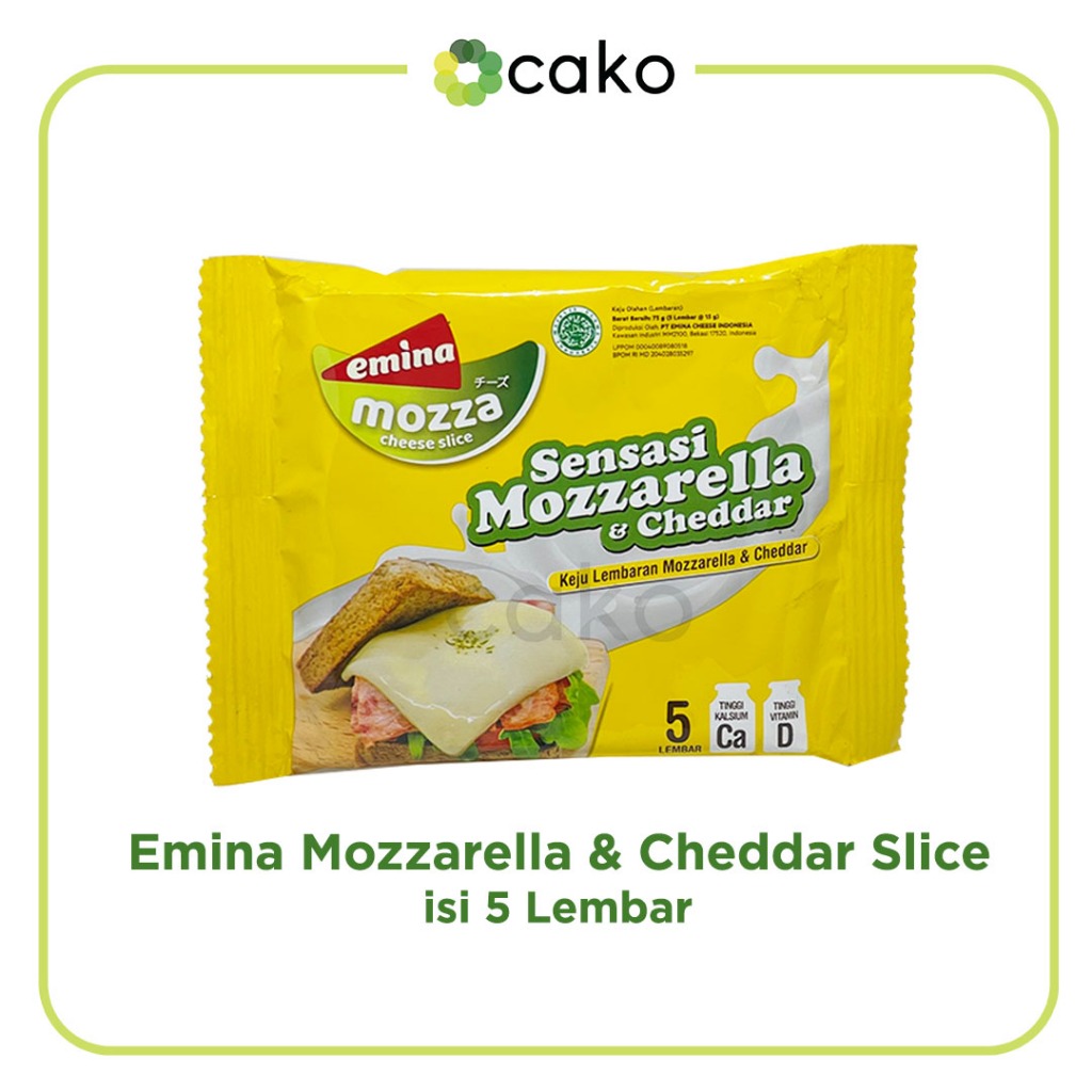 

Emina Mozarella & Cheddar Slice / isi 5 Lembar