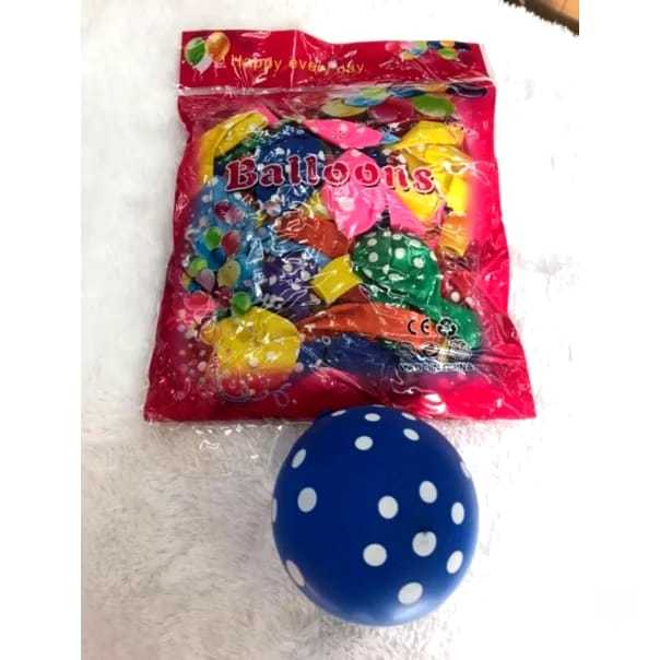 BALON POLKADOT ISI 100 PCS - BALON POLKADOT / BALON POLKADOT ISI 100 PCS MURAH / BALON - BALON