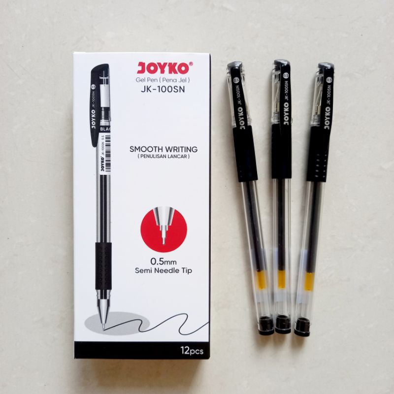 

[ PACK ISI 12 MURAH ] Pulpen Gel Pen Pena Jel 0.5 mm Joyko JK - 100 Tahan Air / JK - 100NT / JK - 100SN