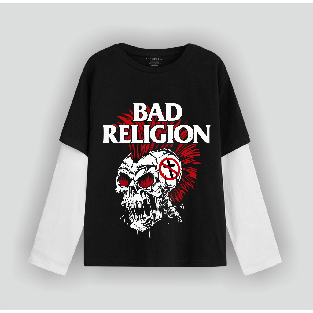 KAOS LONG SLEEVE BAD RELIGION BAND MUSIC METAL BAND BANDUNG CLOTHING NEW ARTIKEL UNISEX