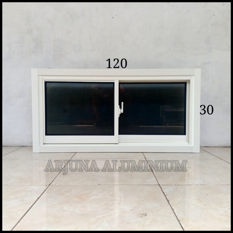 Jendela Sliding Aluminium 1 set 120x30