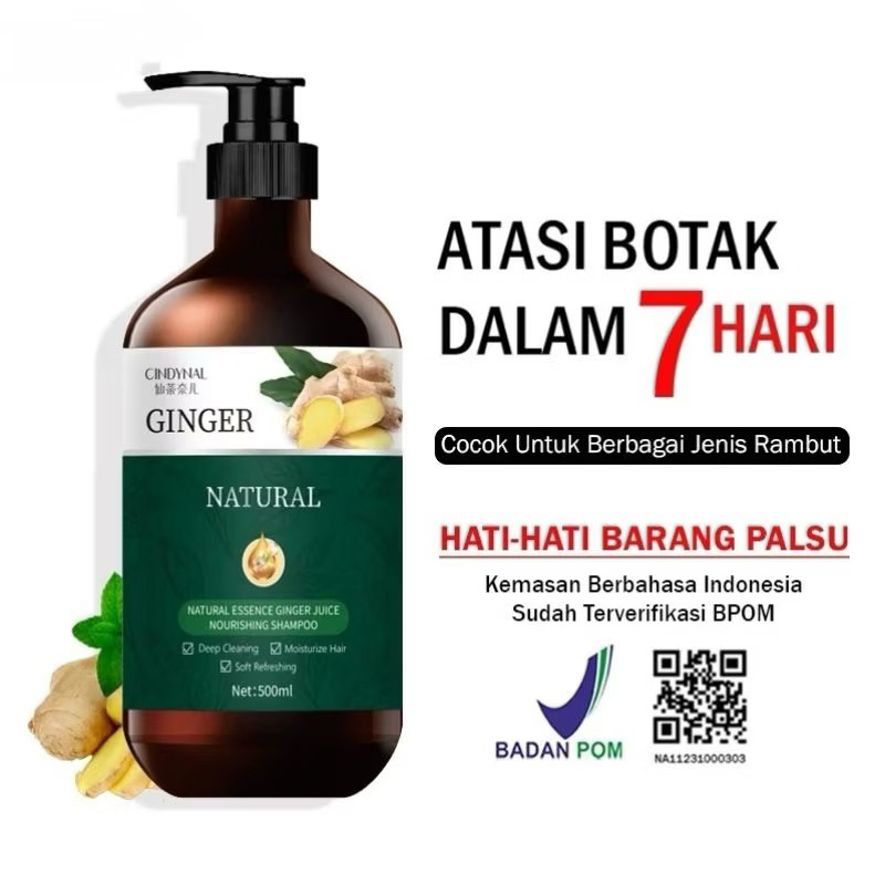 Shampo penumbuh rambut cepat Ginger