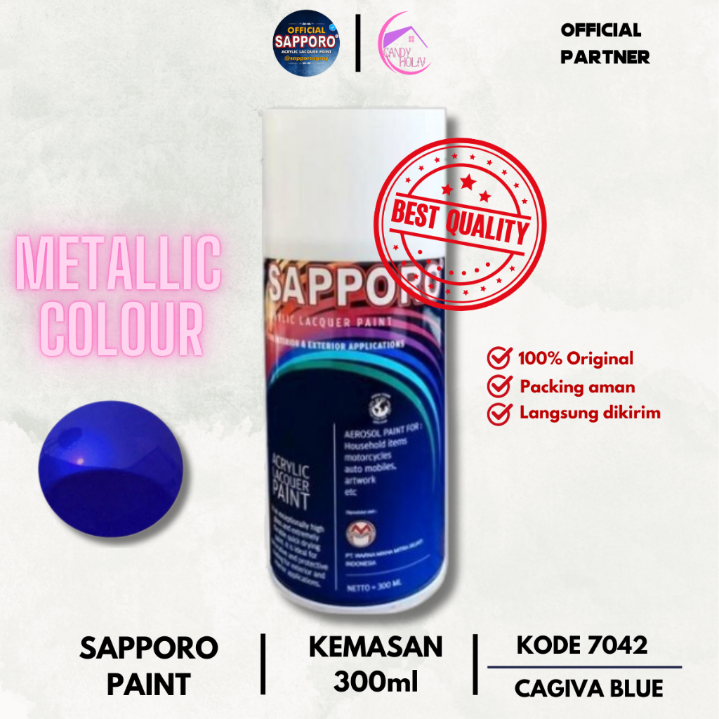 

7042 CAGIVA BLUE SAPPORO STANDAR 300ml Cat Semprot Pylok Pilok Pylox