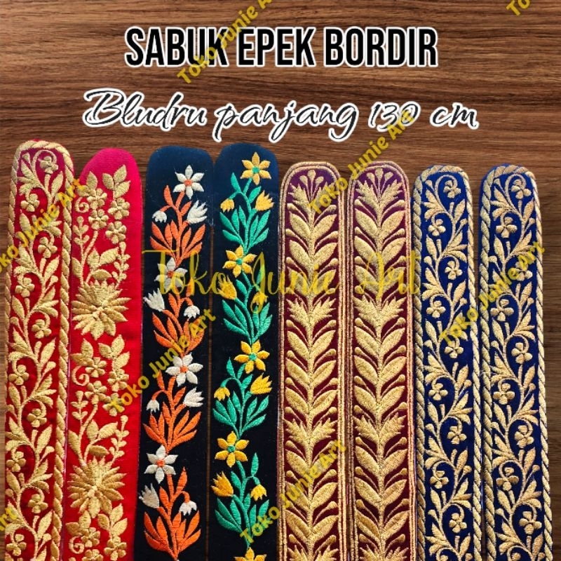 SABUK EPEK BORDIR WARNA / SABUK STAGEN / EPEK BUSANA ADAT JAWA