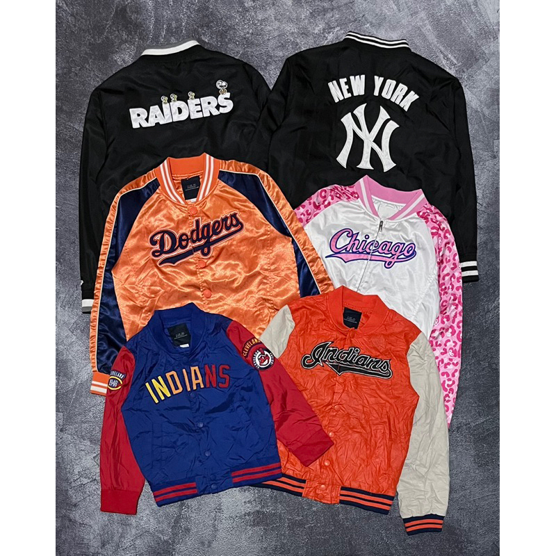 Varsity MLB | Varsity bahan satin | mlb satin | Varsity raiders | New era