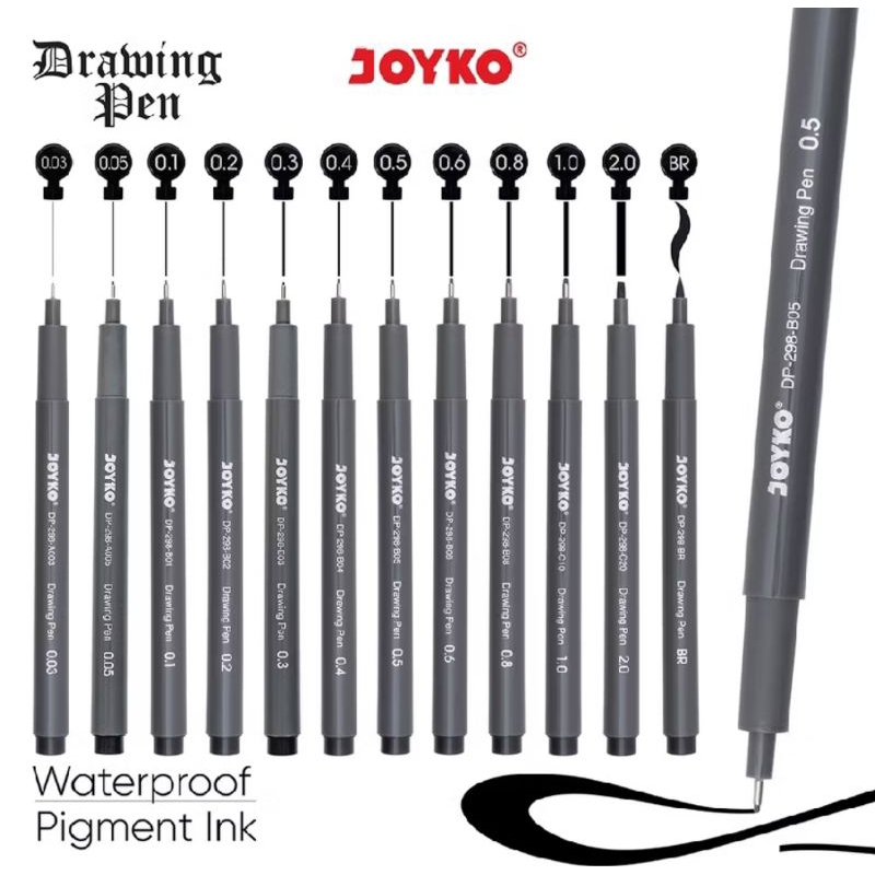 

NEW PRODUCT DRAWING PEN JOYKO DP-298BR (1PAK/12PCS ) JAVABSJSG