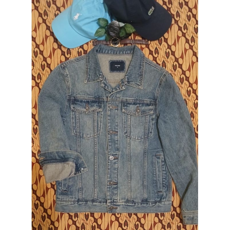 Jaket jeans Trucker denim vintage second brand polham size m