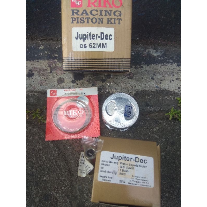 Piston kit bour up 52mm pin 13 merk riko