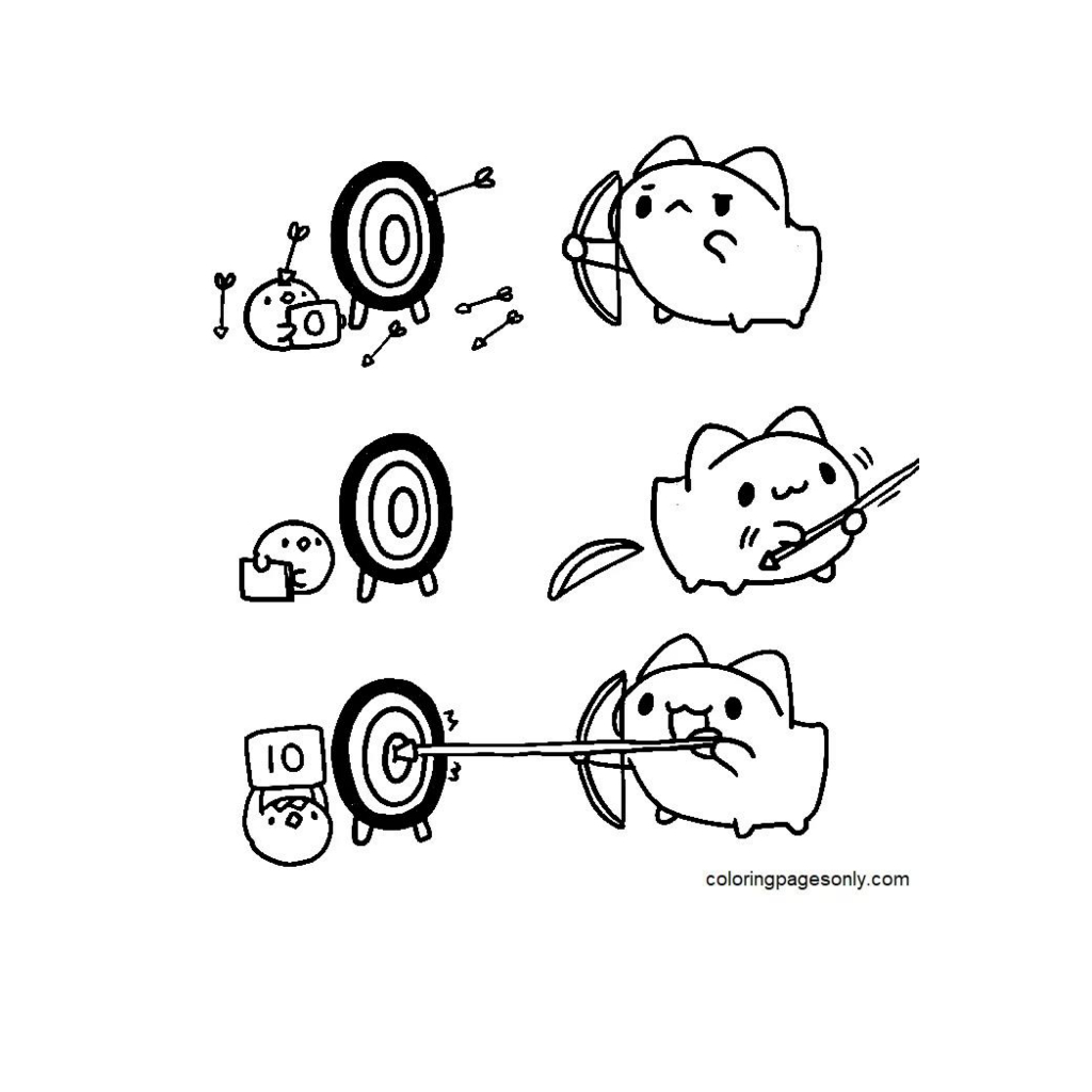 

(24 PCS) PAKET BUG CAT CAPOO GAMBAR MEWARNAI ANAK UKURAN F4 GAMBAR LUCU KREATIF UNIK