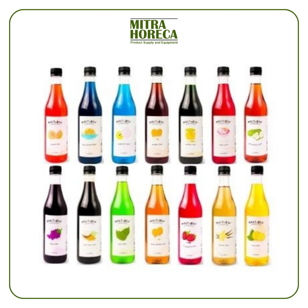 

Multibev syrup sirup caramel vanilla hazelnut palm sugar mint yuzu blewah doger cendol salted caramel grape cola wintermelon watermelon orange lychee blue curacao bubblegum mango pure