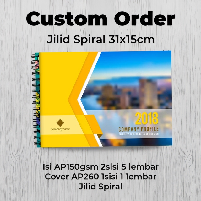

Custom Order Kedua Paket Compro Jilid Spiral