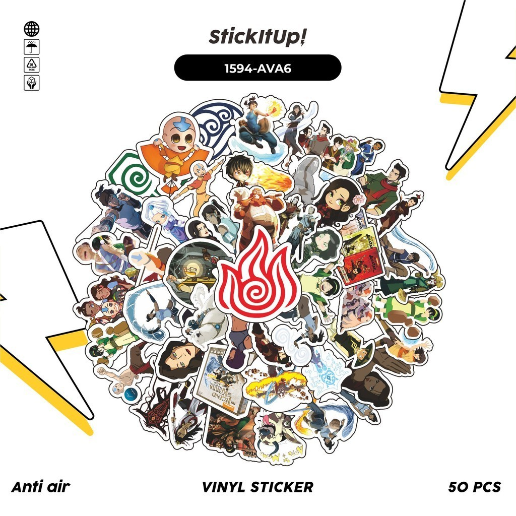 

COD✨ 100 Pcs Stiker Pack NICKELODEON SERIES AVATAR BENDER CHARACTER MIX 06 Lucu Aesthetic Vynil Waterproof untuk Freebies Sticker Buku Journal Casing HP Laptop